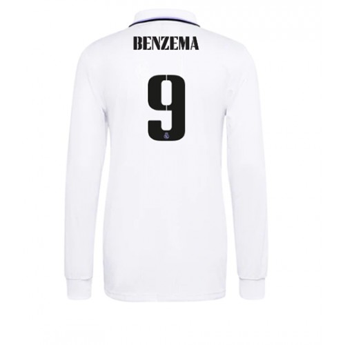 Fotbalové Dres Real Madrid Karim Benzema #9 Domácí 2022-23 Dlouhý Rukáv